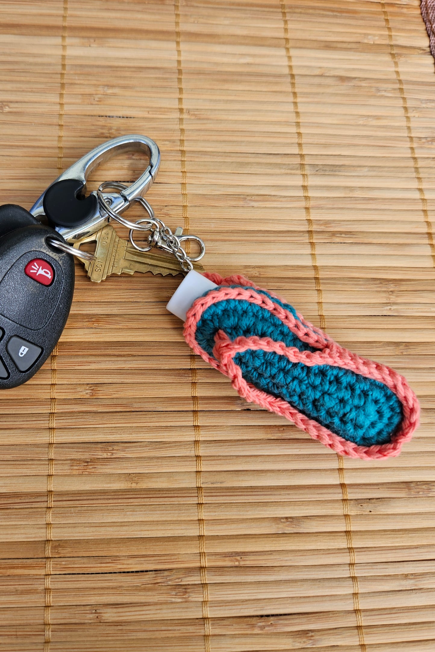 Flip-flop Sandal Lip Balm Chapstick Holder Keychain or Bag Charm