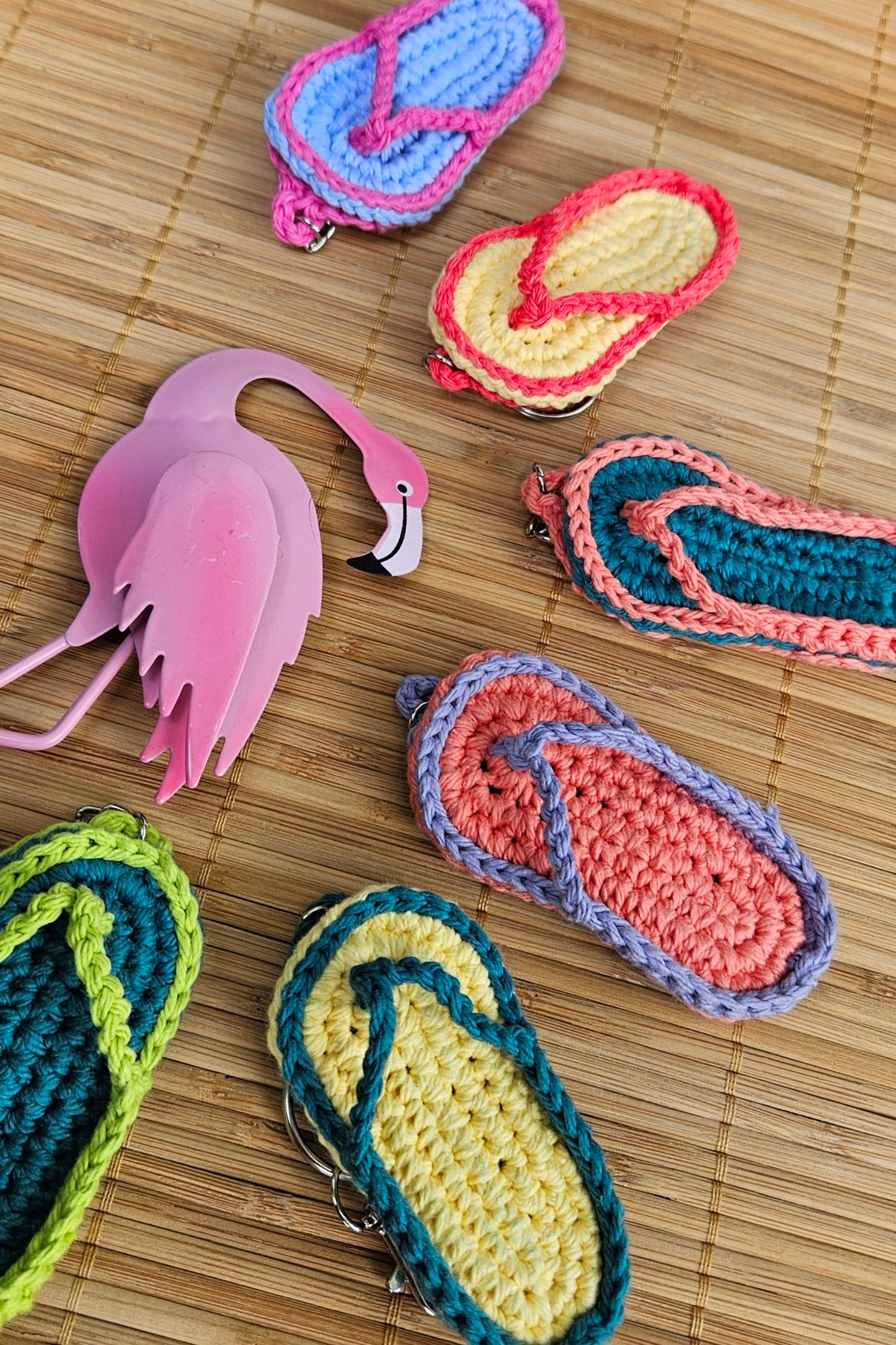 Flip-flop Sandal Lip Balm Chapstick Holder Keychain or Bag Charm - Multiple colors