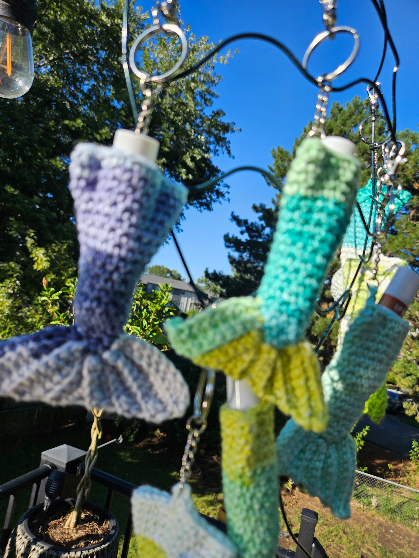 Mermaid Tail Lip Balm Chapstick Holder Keychain or Bag Charm