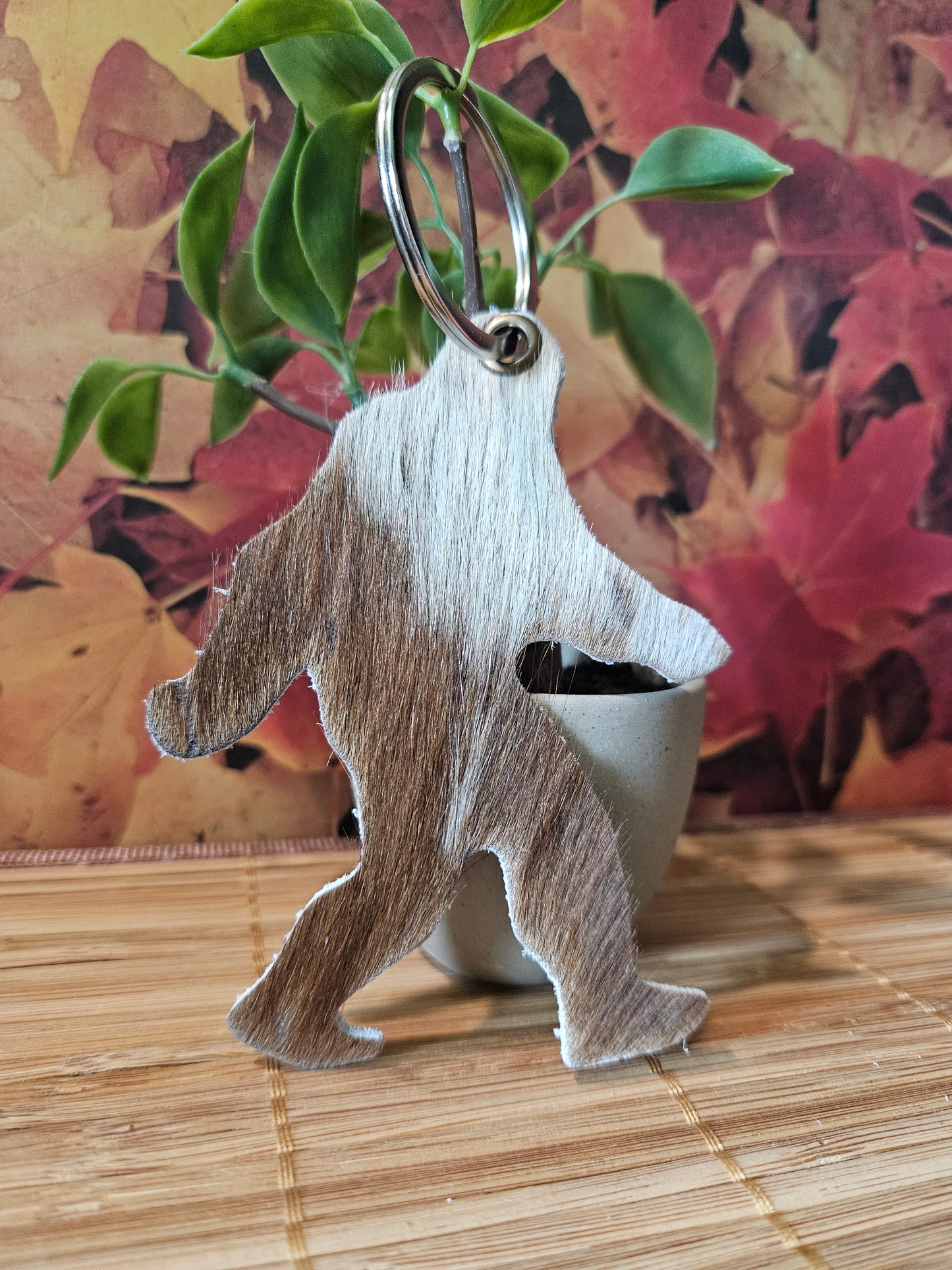 Big Foot Keychain - Leather