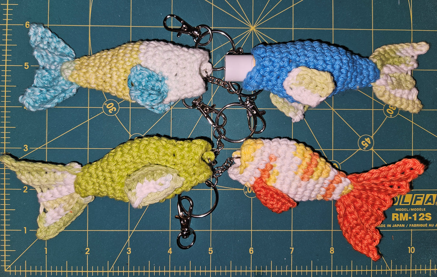 Pattern: Fish Crochet Lip Balm Keychain or Bag Charm